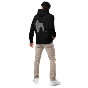 Le Gorille Dos Argenté — Hoodie — Foncé — Back Print