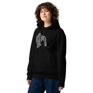 Le Gorille Dos Argenté — Hoodie — Foncé